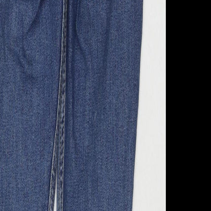Mango Womens Blue Cotton Skinny Jeans Size 6 L30 in Regular Zip