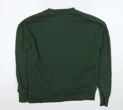 Womens UK Size M Pull&Bear Green Pullover Hoodie
