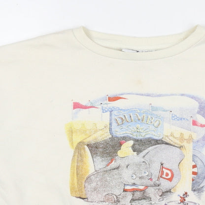 Womens UK Size XS Disney Ivory Pullover Sweatshirt
