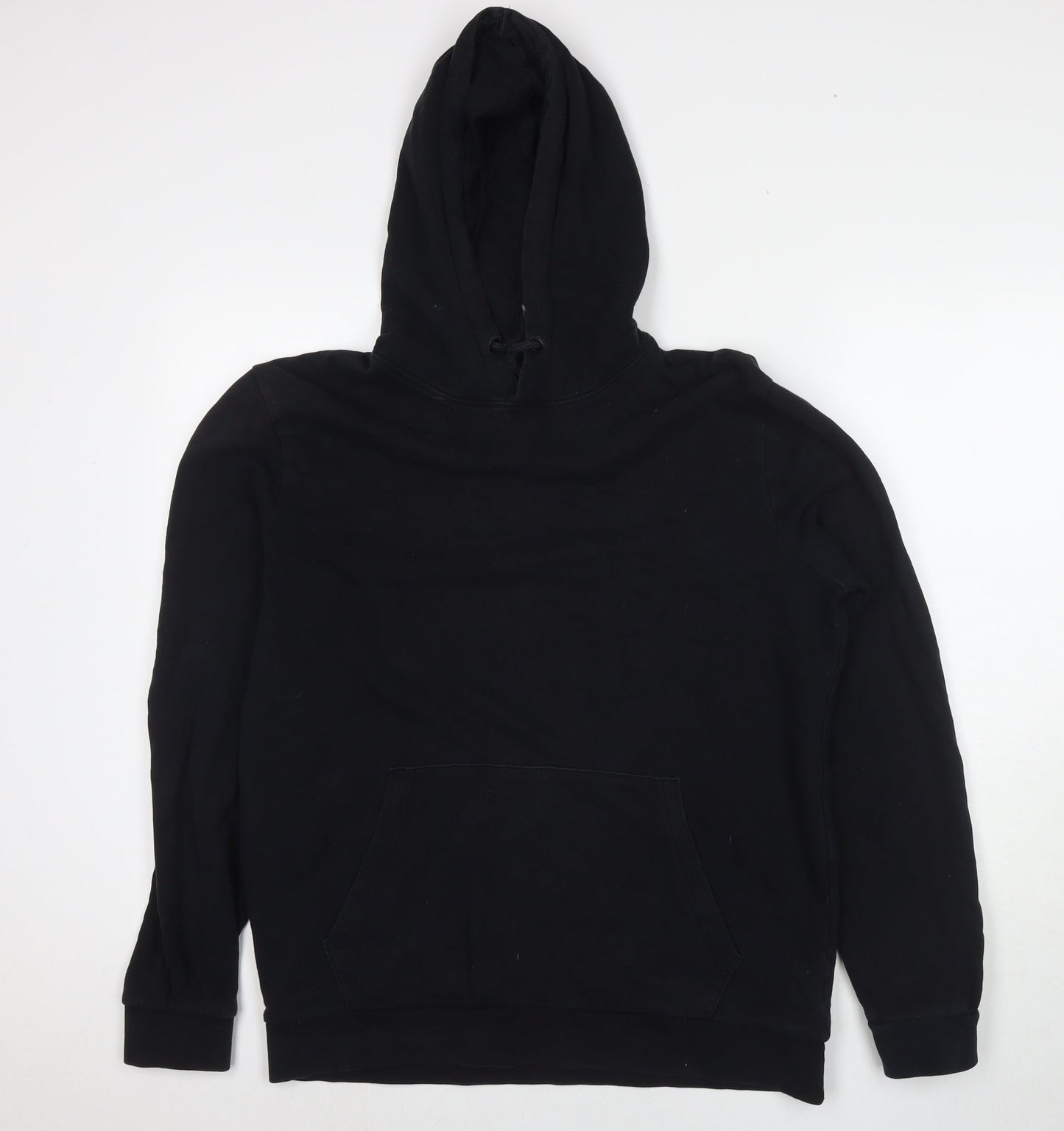 Topman Mens Black Cotton Pullover Hoodie Size M