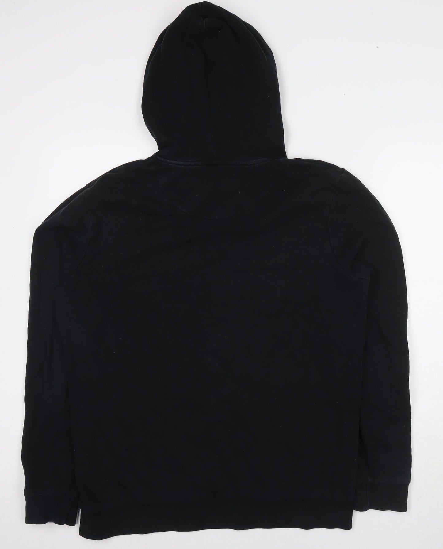 Topman Mens Black Cotton Pullover Hoodie Size M