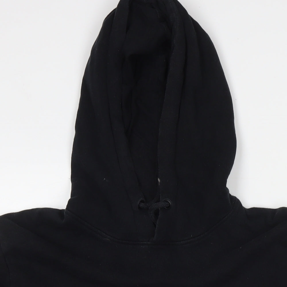 Topman Mens Black Cotton Pullover Hoodie Size M