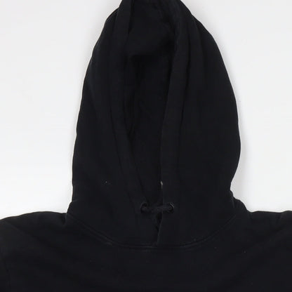 Topman Mens Black Cotton Pullover Hoodie Size M