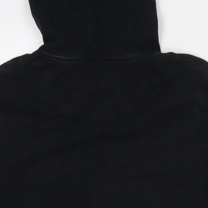 Topman Mens Black Cotton Pullover Hoodie Size M