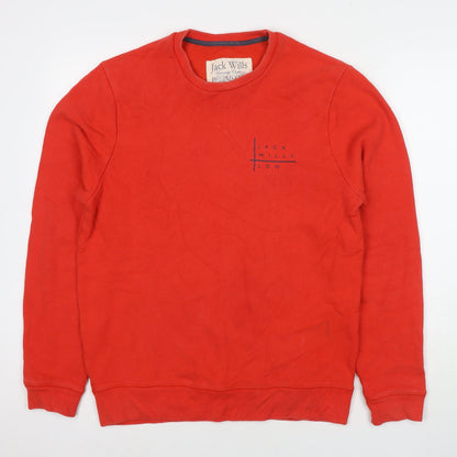 Mens UK Size S Jack Wills Red Pullover Sweatshirt