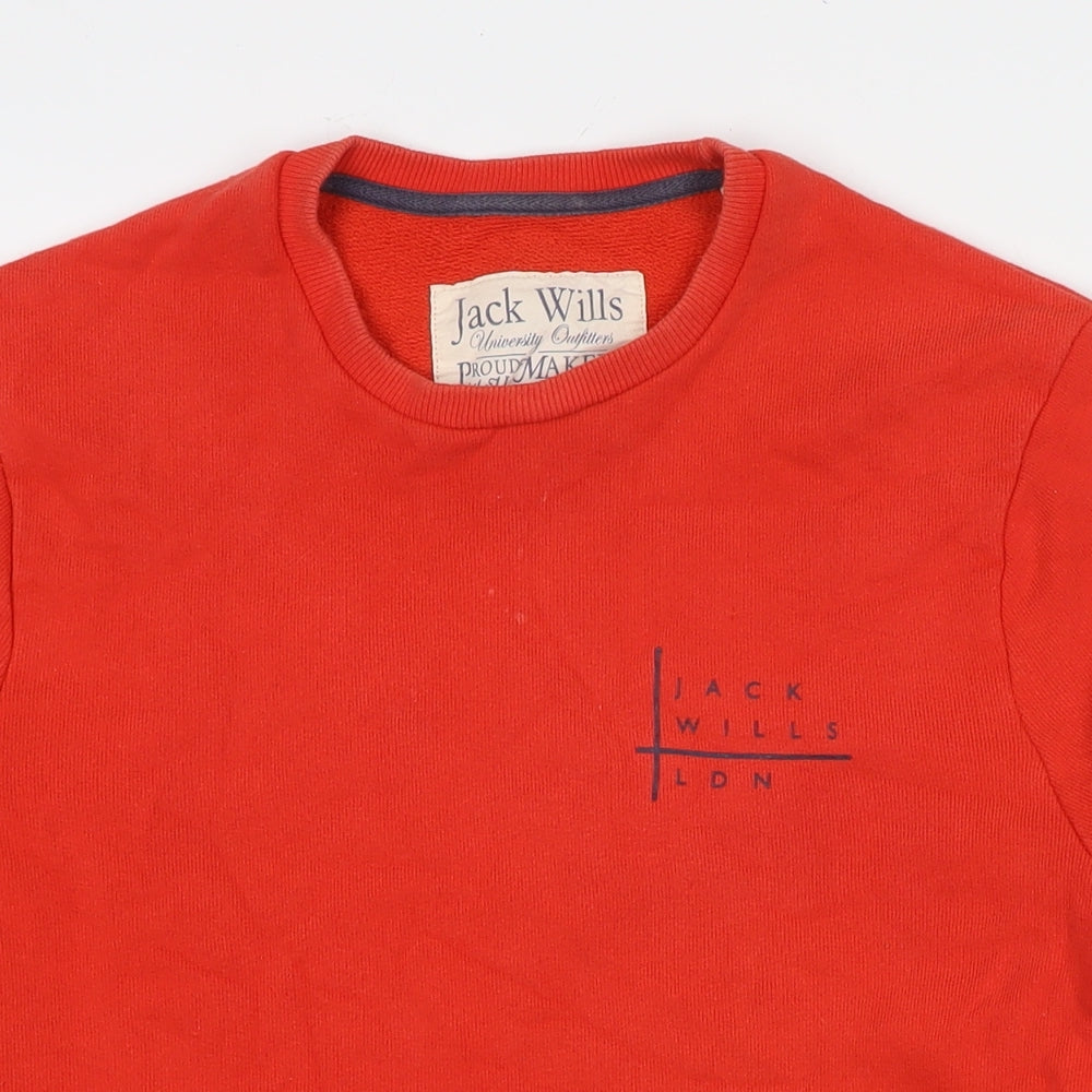 Mens UK Size S Jack Wills Red Pullover Sweatshirt