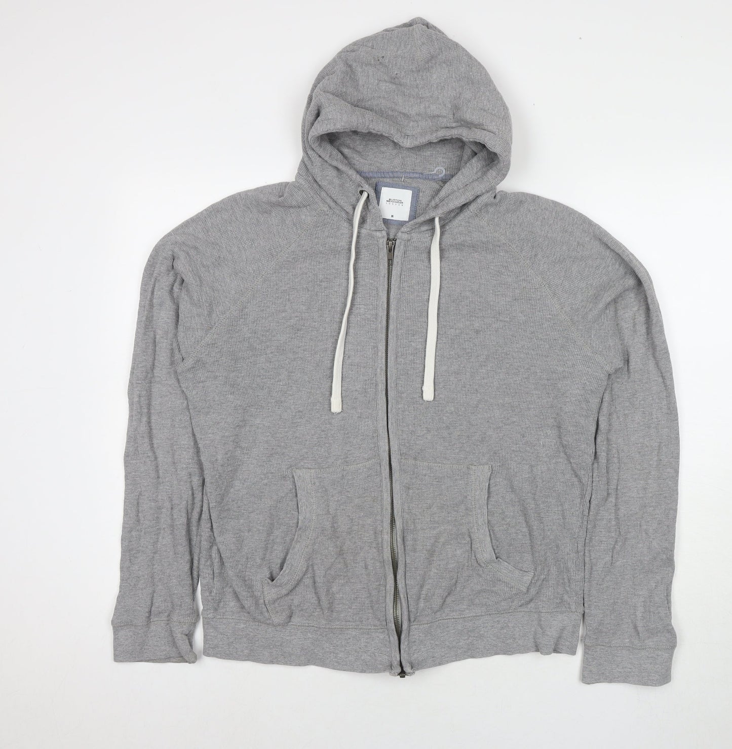 Mens UK Size M Burton Grey Full Zip Hoodie
