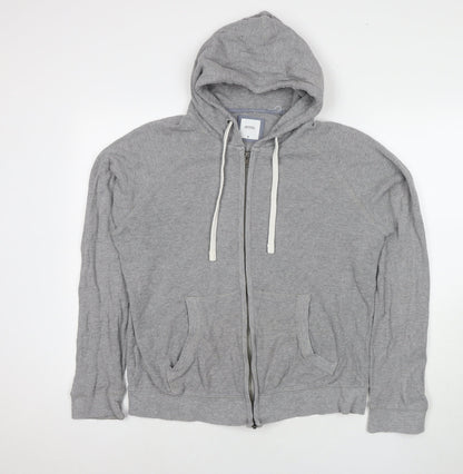 Mens UK Size M Burton Grey Full Zip Hoodie