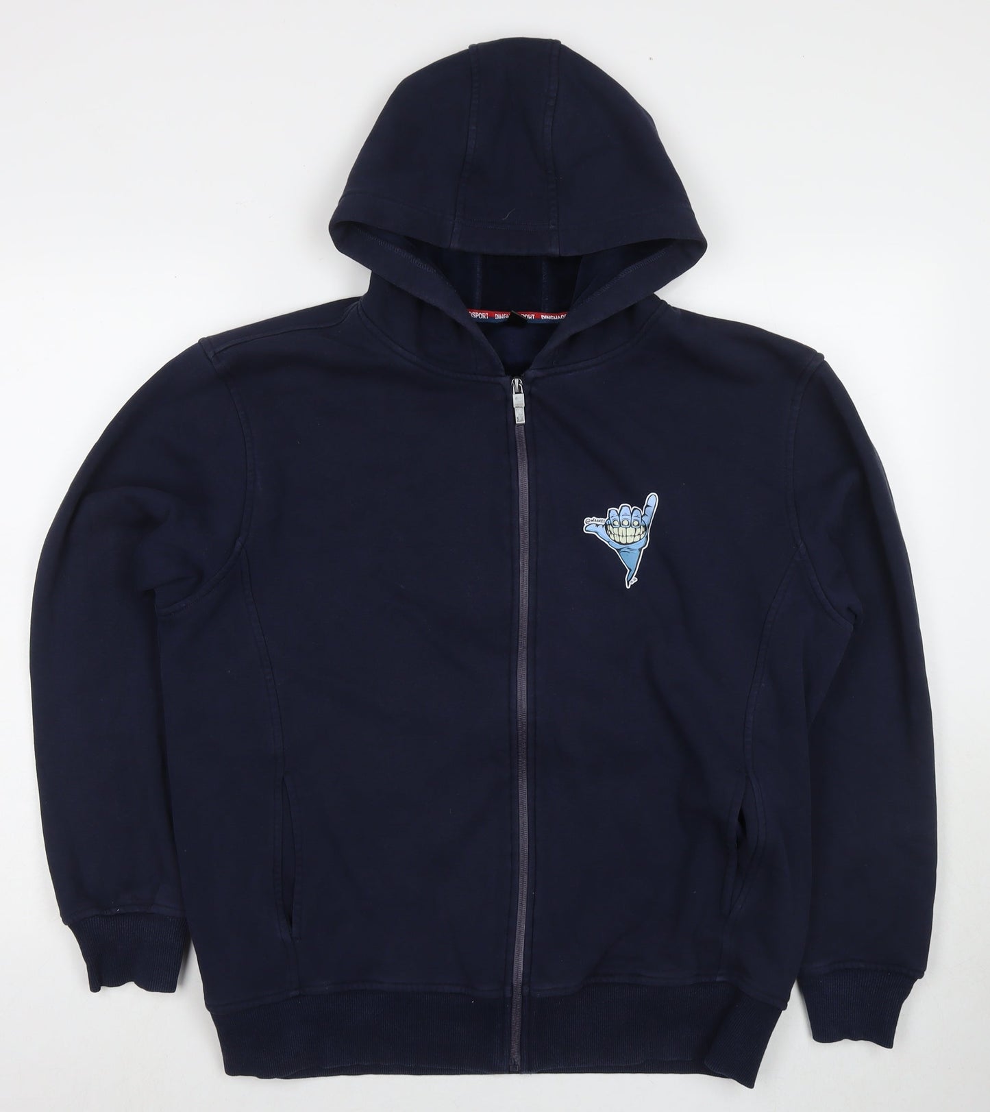 Dinghaosport Boys Blue Polyester Full Zip Hoodie Size 3XL Zip - Smile Gang Sigh