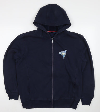 Dinghaosport Boys Blue Polyester Full Zip Hoodie Size 3XL Zip - Smile Gang Sigh