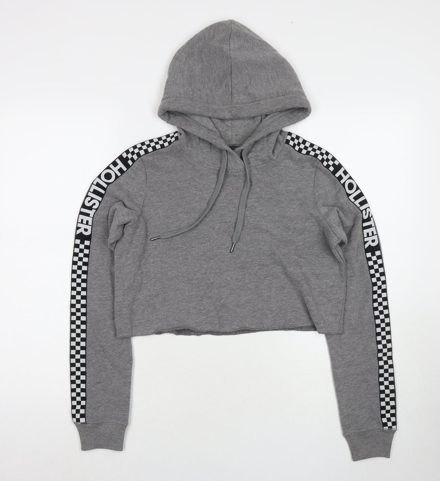 Hollister Womens Grey Cotton Pullover Hoodie Size S Pullover - Logo