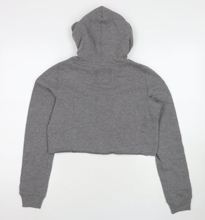 Hollister Womens Grey Cotton Pullover Hoodie Size S Pullover - Logo