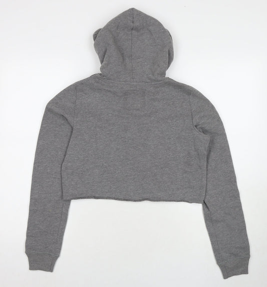 Hollister Womens Grey Cotton Pullover Hoodie Size S Pullover - Logo