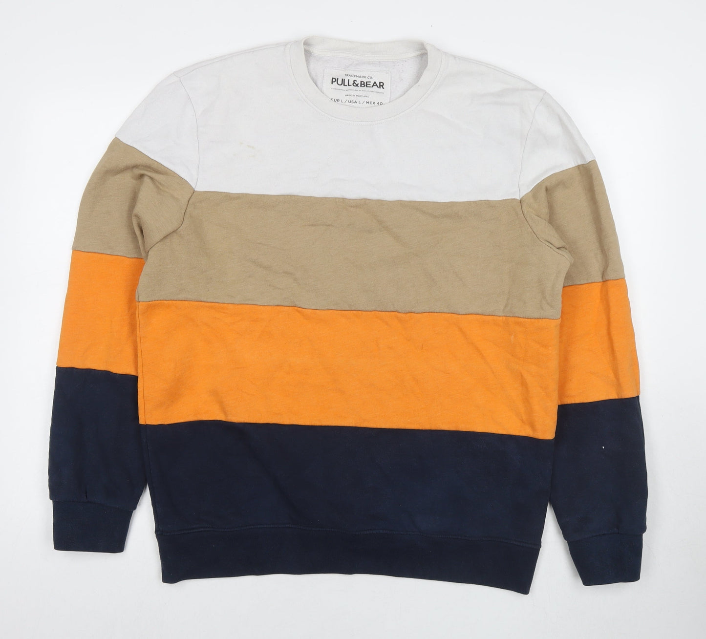 Womens UK Size L Pull&Bear Multicoloured Pullover Sweatshirt