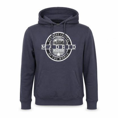 Safon Mens Grey Cotton Pullover Hoodie Size S - Madrid