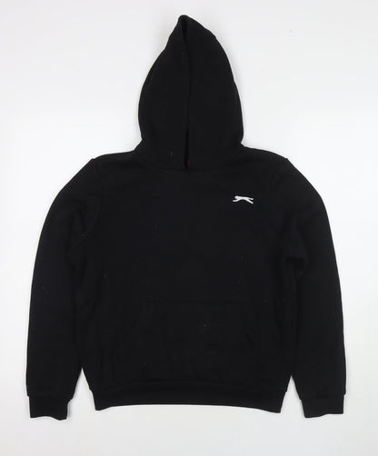 Slazenger Boys Black Polyester Pullover Hoodie Size 12 Years Pullover