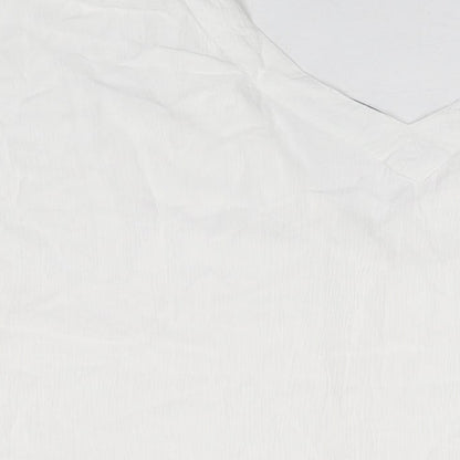 Womens UK Size 2XL Cerulean Collection White Basic T-Shirt