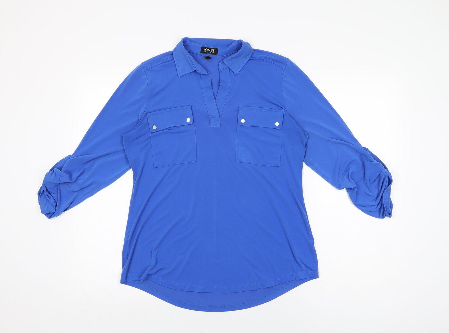 Womens UK Size S Jones New York Blue Basic T-Shirt