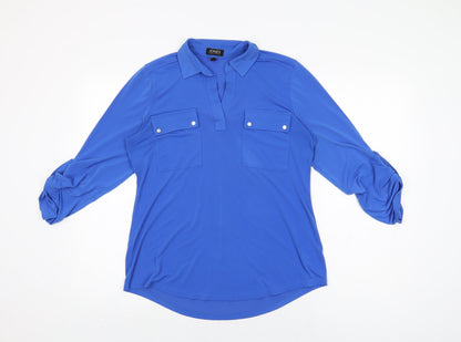 Womens UK Size S Jones New York Blue Basic T-Shirt