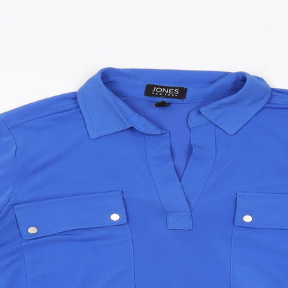 Womens UK Size S Jones New York Blue Basic T-Shirt