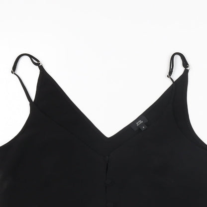 Womens UK Size 8 River Island Black Basic T-Shirt