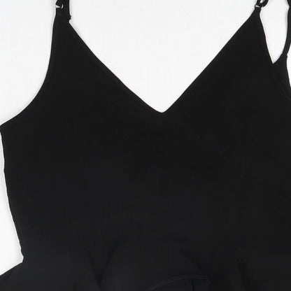 Womens UK Size 8 River Island Black Basic T-Shirt