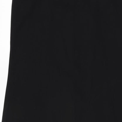 H&M Womens Black Polyester Slip Dress Size S V-Neck Pullover