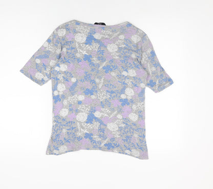Womens UK Size S Isle Grey Basic T-Shirt