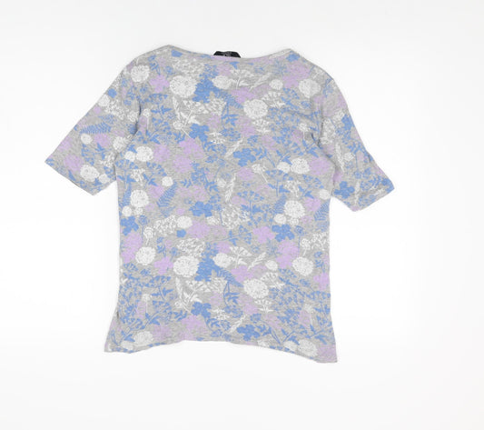 Womens UK Size S Isle Grey Basic T-Shirt