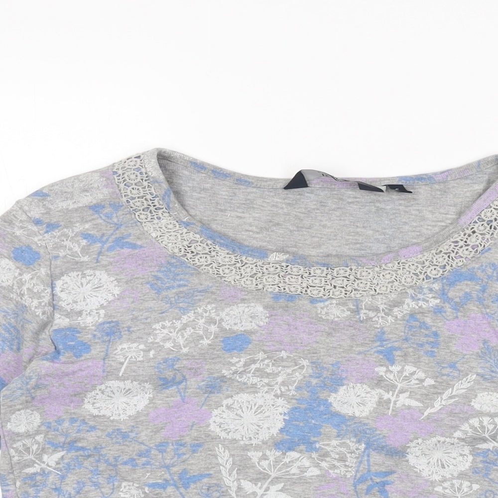 Womens UK Size S Isle Grey Basic T-Shirt