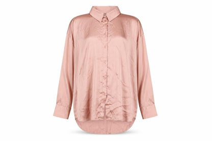 Womens UK Size L Zara Pink Basic Button-Up