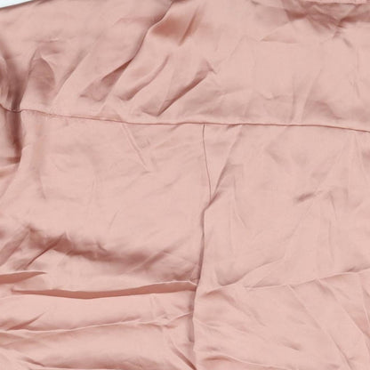 Womens UK Size L Zara Pink Basic Button-Up
