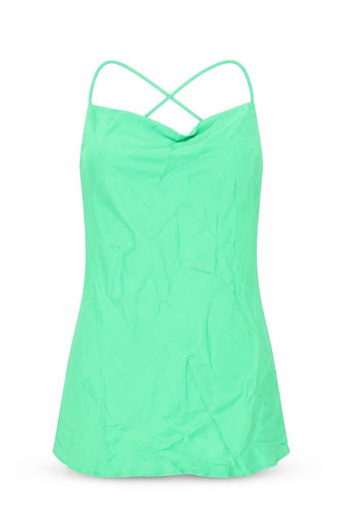 Womens UK Size XS Zara Green Basic T-Shirt