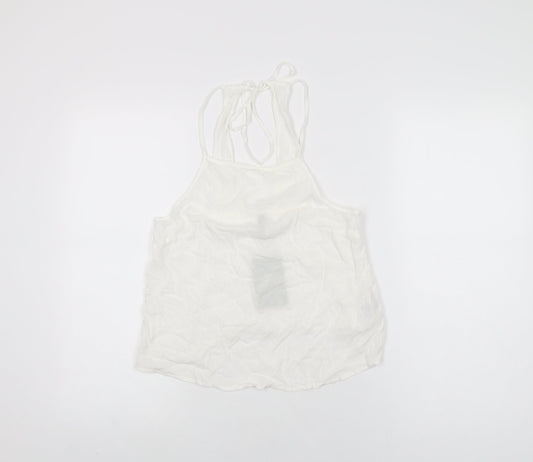 Womens UK Size S H&M White Basic T-Shirt