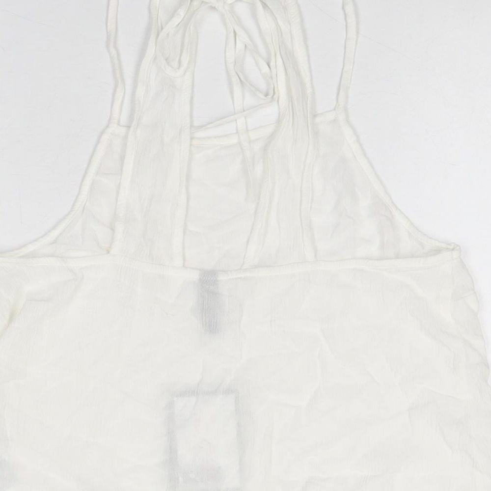 Womens UK Size S H&M White Basic T-Shirt