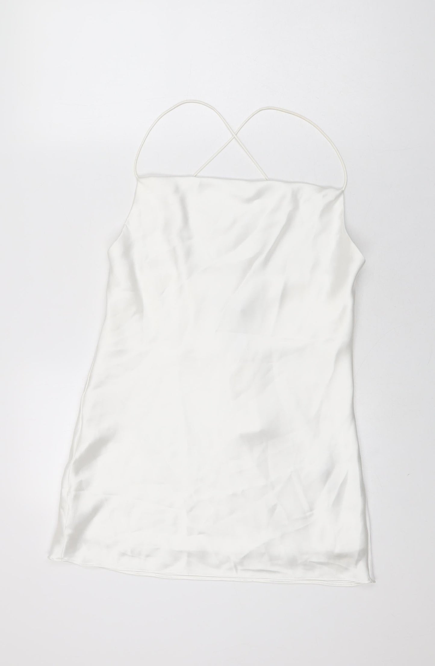 Womens UK Size M Zara White Basic T-Shirt