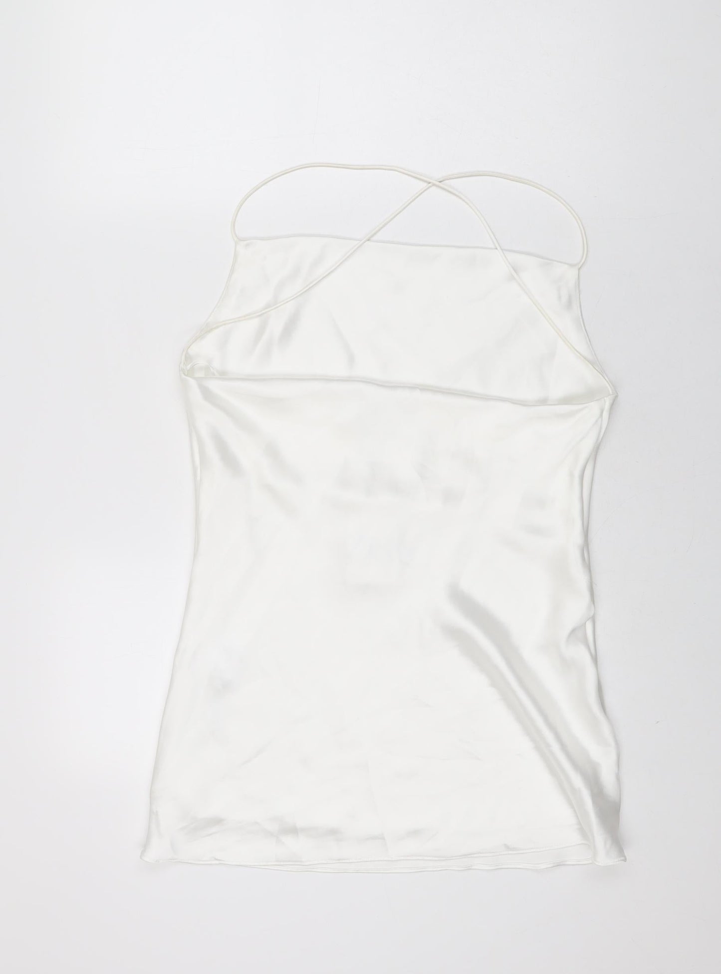 Womens UK Size M Zara White Basic T-Shirt