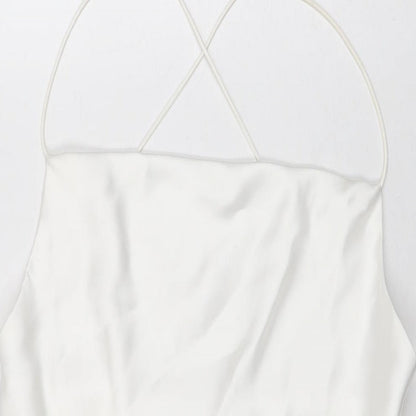 Womens UK Size M Zara White Basic T-Shirt