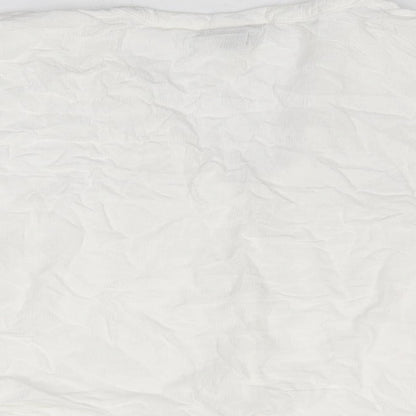 Womens UK Size 12 Topshop White Basic Button-Up