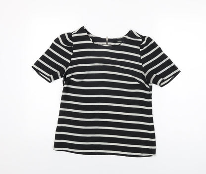 Womens UK Size 8 Oasis Black Basic T-Shirt
