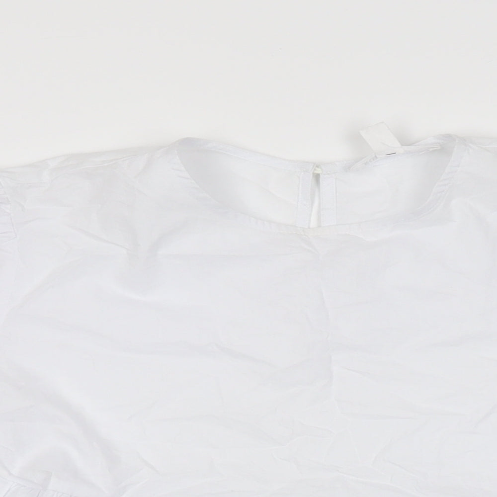 Womens UK Size 6 Urban Bliss White Basic T-Shirt