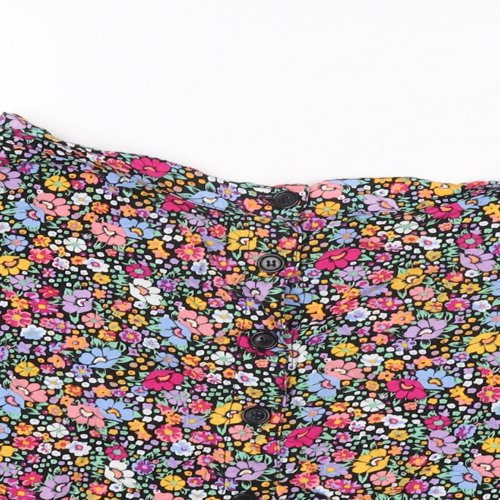 Motel Womens Multicoloured Floral Viscose Mini Skirt Size L Button