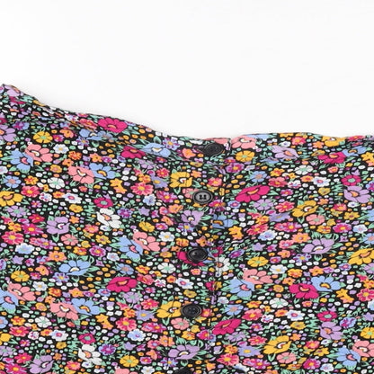 Motel Womens Multicoloured Floral Viscose Mini Skirt Size L Button