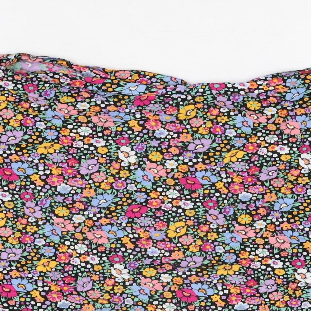 Motel Womens Multicoloured Floral Viscose Mini Skirt Size L Button