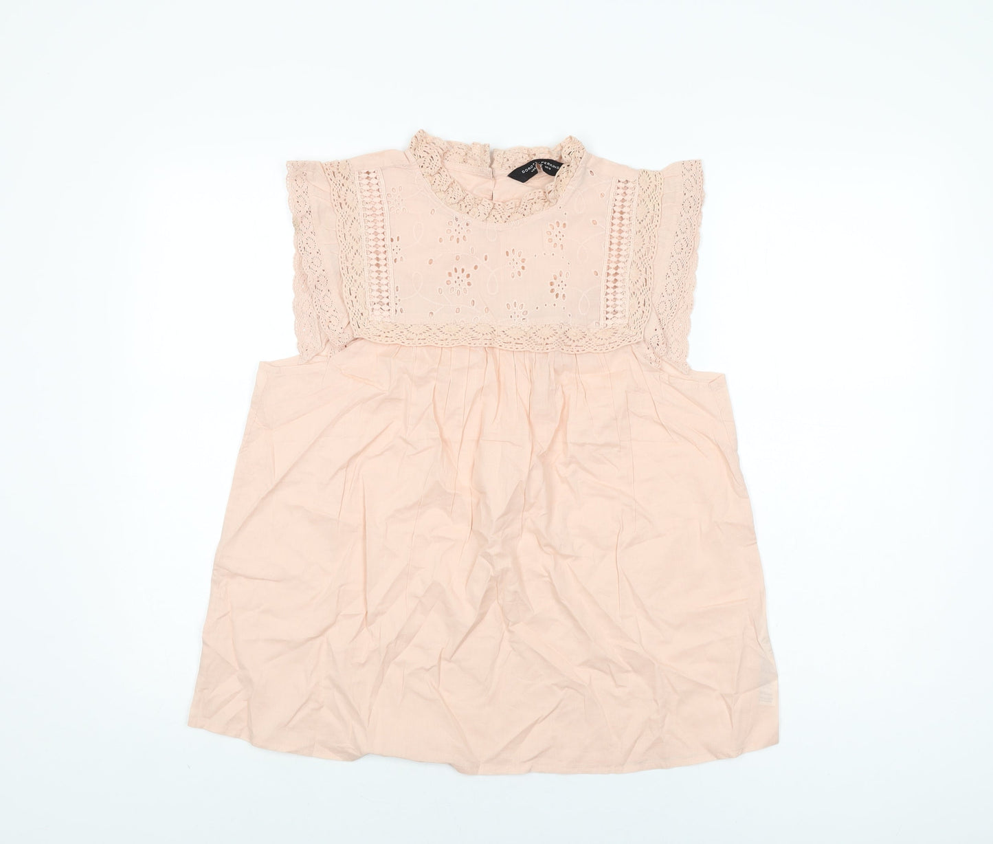 Womens UK Size 10 Dorothy Perkins Pink Basic T-Shirt