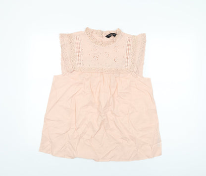 Womens UK Size 10 Dorothy Perkins Pink Basic T-Shirt