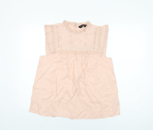 Womens UK Size 10 Dorothy Perkins Pink Basic T-Shirt