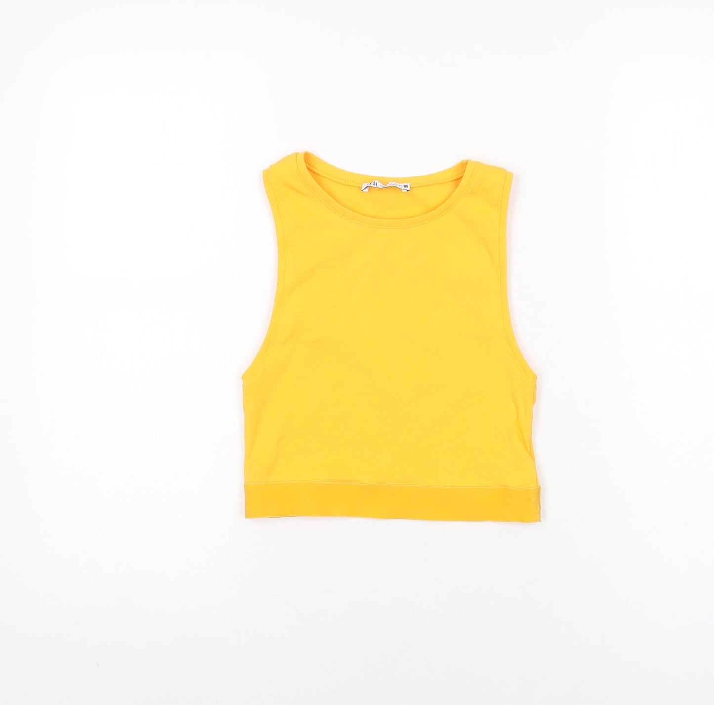 Womens UK Size S Zara Orange Cropped T-Shirt
