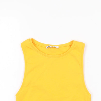 Womens UK Size S Zara Orange Cropped T-Shirt