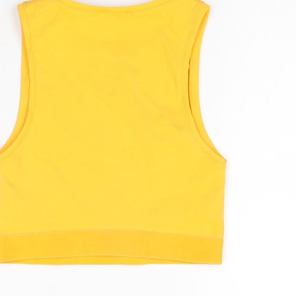 Womens UK Size S Zara Orange Cropped T-Shirt